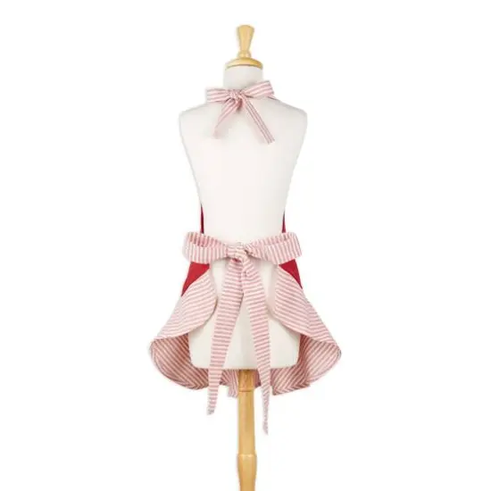 DII&reg; Candy Cane Factory Ruffle Apron {3}