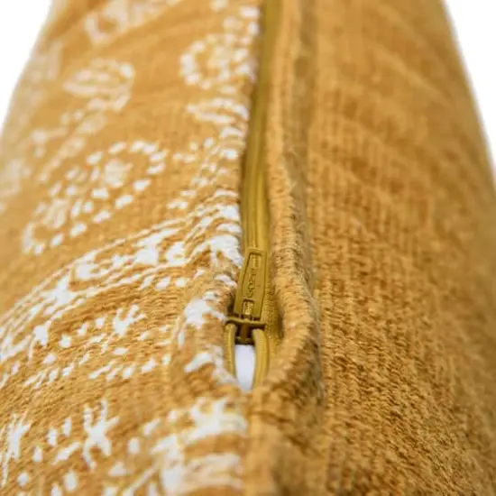 Hello Honey&reg; 20'' Yellow Floral Fields Lumbar Pillow Cover {4}