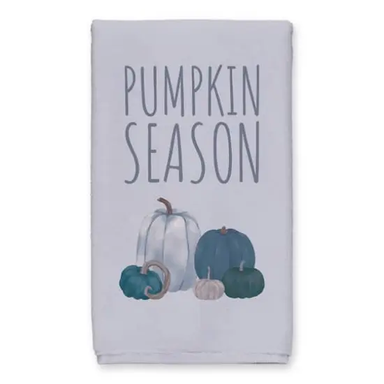 Pumpkins Blue Tea Towel Set {3}