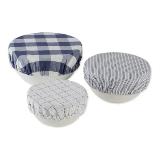 DII&reg; Assorted French Blue Farmhouse Woven Dish Cover Set {1}