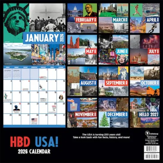 2026 HBD USA-250 Years! Wall Calendar {6}