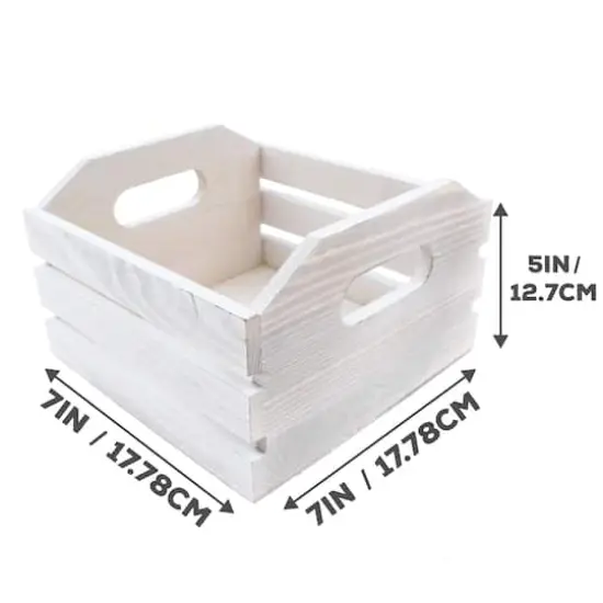 ArtSkills&reg; 7" Medium Rustic Whitewash Crate, 4ct. {4}