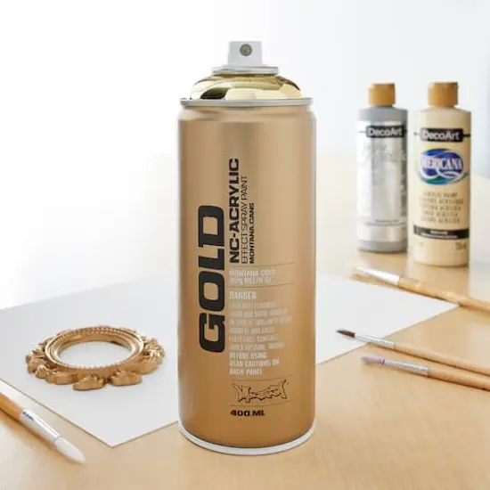 Montana&trade; Gold Acrylic Professional Spray Paint M3000 Goldchrome Effect {4}