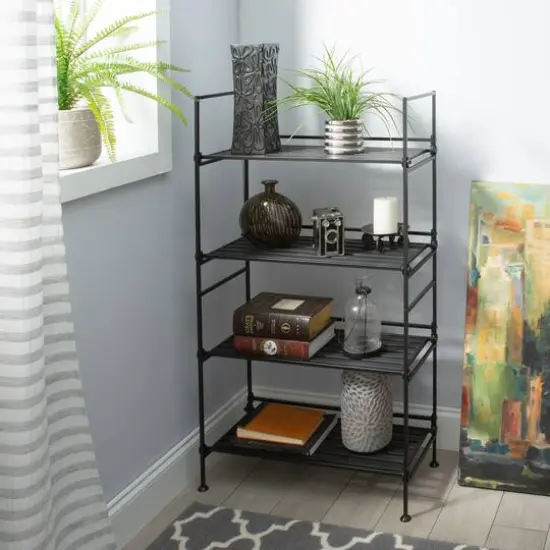 Organize It All 4 Tier Espresso Freestanding Shelf {4}