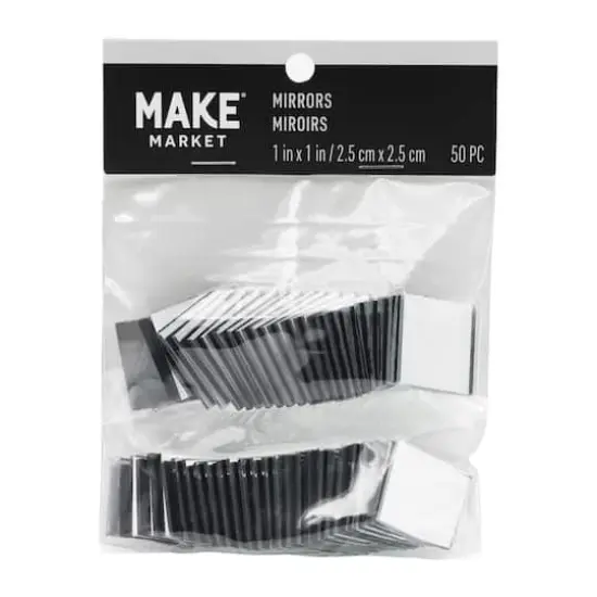 1" Square Glass Mirrors, 50ct. by Make Market&reg; {1}
