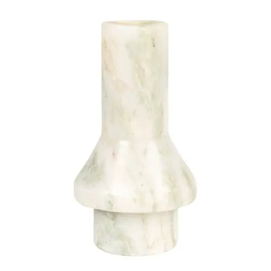 Hello Honey&reg; 4.5" White & Green Verdant Marble Taper Candle Holder {7}