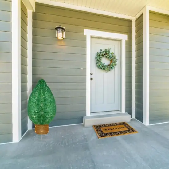 30" Green LED Lighted Retro Light Bulb Outdoor Christmas Decoration {8}