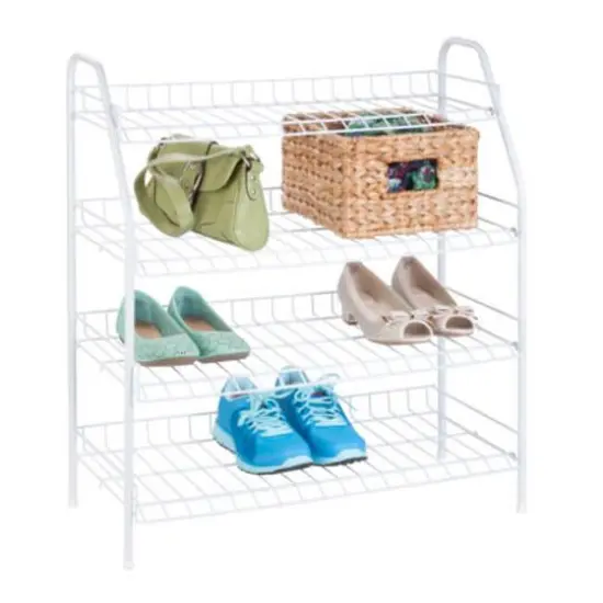 Honey Can Do White 4-Tier Storage Rack {3}