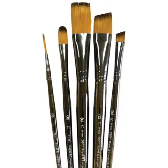 Zen&trade; Series 73 Short Handle All Media Royal Brush Set {1}