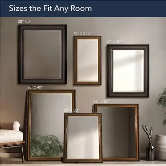 Head West 27.5" Bronze & Copper Oil-Rubbed Framed Wall Mirror {4}