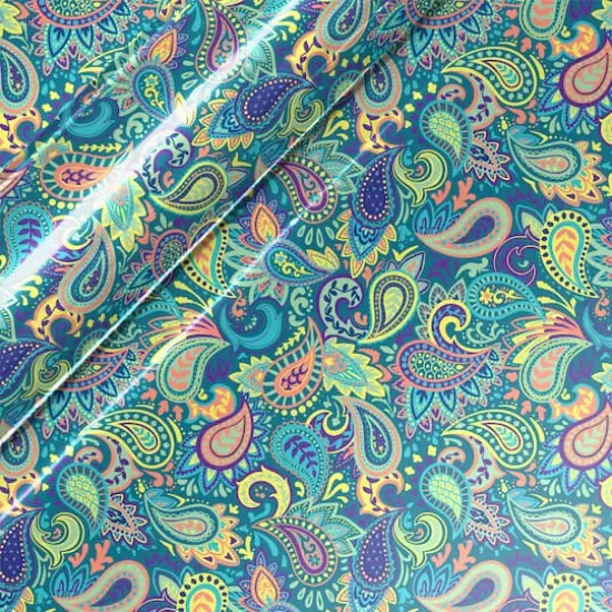 Siser&reg; EasyPatterns&reg; Plus Paisley Party Heat Transfer Vinyl Teal {1}