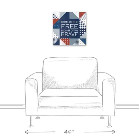 Home of the Free Because of the Brave Canvas Wall Art {6}