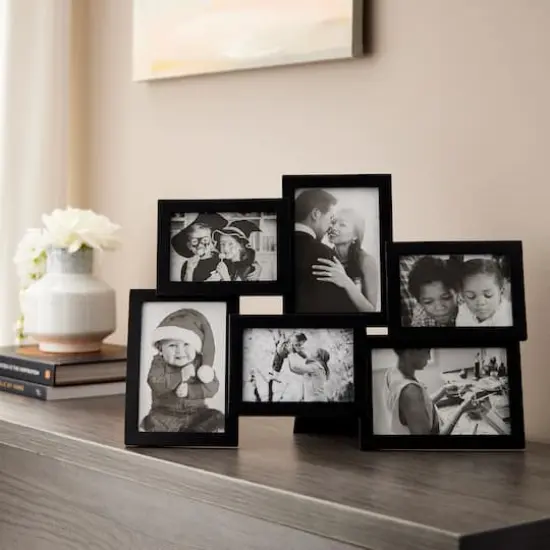 Expressions&trade; 6 Opening Black Collage Frame by Studio D&eacute;cor&reg; {4}