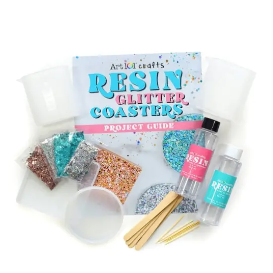 Art 101 Glitter Coaster Resin Kit {4}