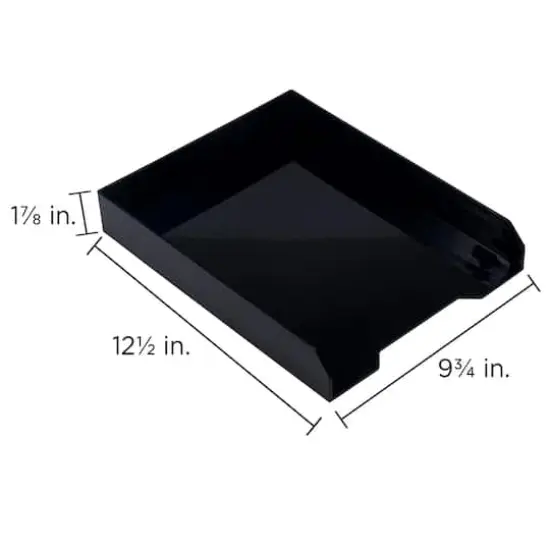 JAM Paper Stackable Desktop Paper Tray, 2ct. Black {5}