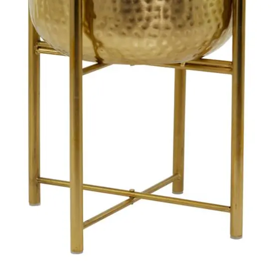 Gold Modern Planter, Set of 2" 17", 19" {5}