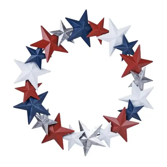 18" Americana Metal Star Wreath {1}