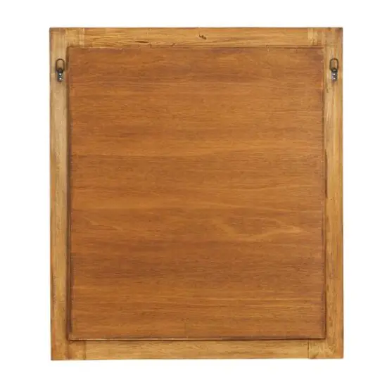 Brown Wood Rustic Wall Mirror 35" x 31" {7}