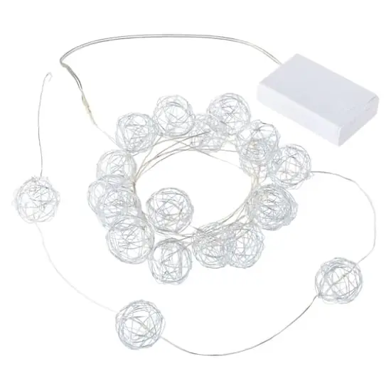 20ct. Warm White Wire Ball LED String Lights by Ashland&trade; {4}