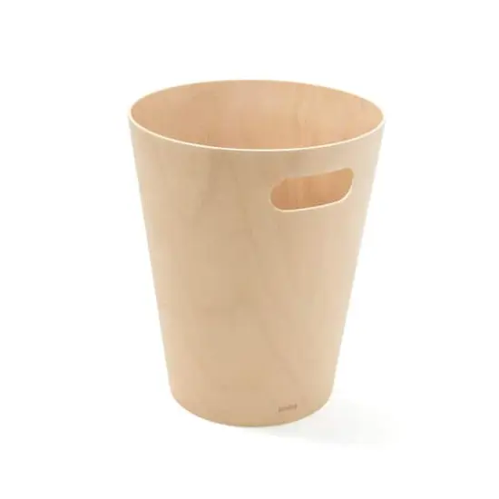 Umbra 2gal. Woodrow Trash Can Natural {1}