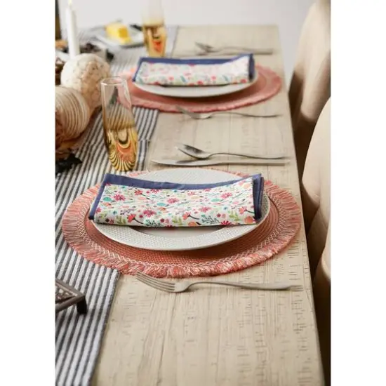 DII&reg; Round Fringed Placemats, 6ct. Spice {7}