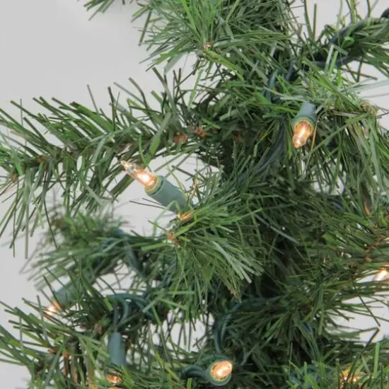 3ft. Pre-Lit Medium Woodland Alpine Artificial Christmas Tree, Clear Lights {3}