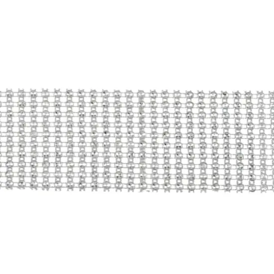 1.18" Silver Round Diamond Mesh Trim by Celebrate It&reg; Fashion Mode {1}