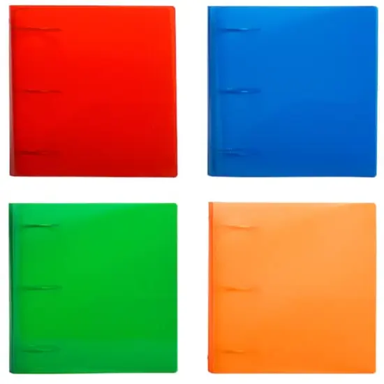 JAM Paper 3" Glass Twill Plastic 3-Ring Binders, 4ct. {3}