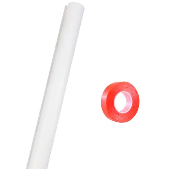 JAM Paper White Glitter Gift Wrap with Double Sided Tape Set {1}