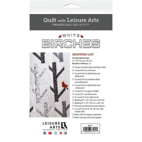 Leisure Arts&reg; White Birches Quilt Pattern {4}