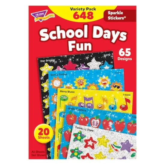 Trend Enterprises&reg; Sparkle Stickers&reg; School Days Variety Pack, 2 ct. {3}