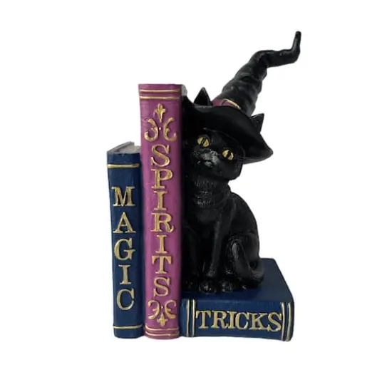 7.75" Witch Cat with Spell Books Tabletop D&eacute;cor by Ashland&reg; {1}