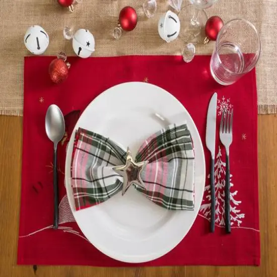 DII&reg; Embroidered Snowman Placemats, 4ct. {3}