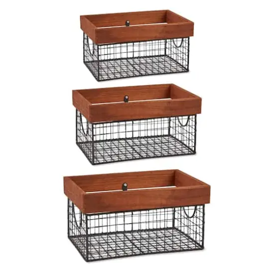 DII&reg; Farmhouse Basket Set Bronze {1}