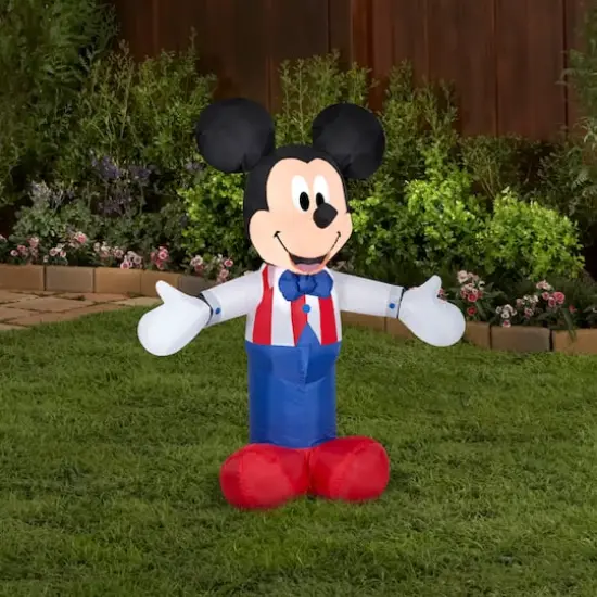 3.5ft. Airblown&reg; Inflatable Patriotic Mickey Mouse {3}