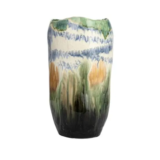 Hello Honey&reg; 14.5" Multicolor Stoneware Vase with Reactive Glaze {8}