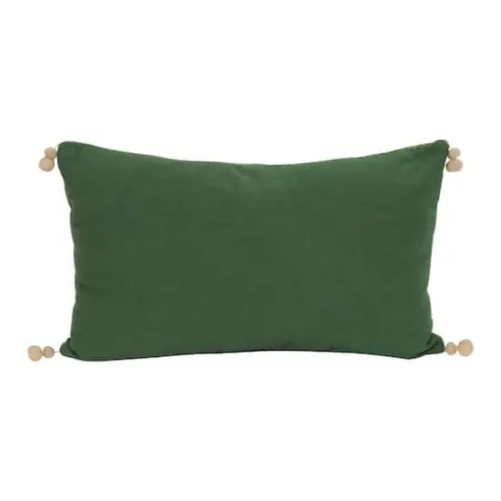 20" x 12" Green Embroidered Trees Lumbar Throw Pillow by Ashland&reg; {7}