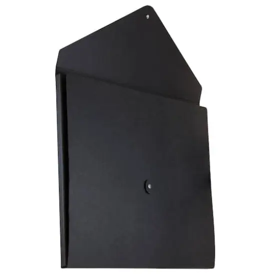 JAM Paper Black Kraft Portfolio with Button and String Closure 12.5" x 16.5" {6}