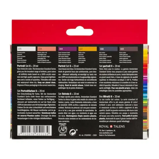Amsterdam Standard Series 6 Color Portrait Acrylic Paint Set {9}