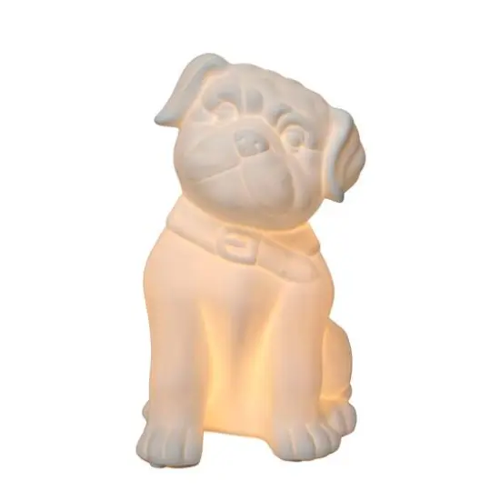 Simple Designs Porcelain Puppy Dog Shaped Table Lamp {3}