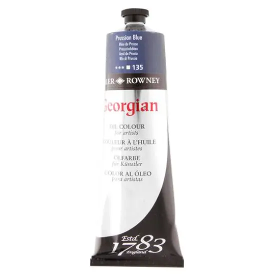 Daler-Rowney&reg; 225mL Georgian Oil Paint Prussian Blue {1}