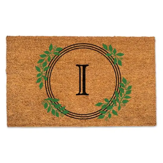 Laurel Circle Monogram Door Mat I {1}