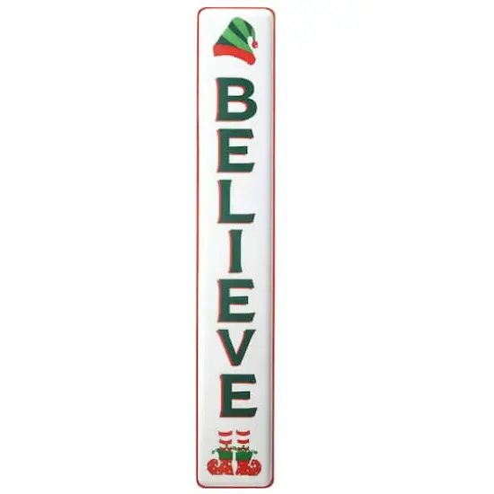 47" Believe Vertical Holiday Wall Sign {1}