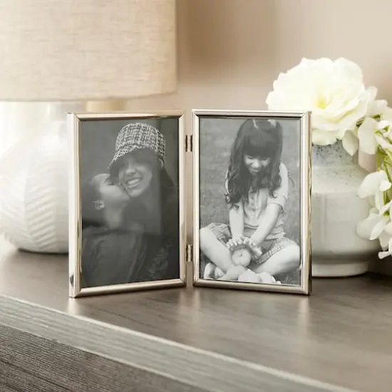 Simply Essentials™ 5" x 7" Polished Silver Hinged Frame by Studio Décor® {3}