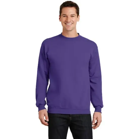 Port & Company&reg; Brights Core Fleece Crewneck Sweatshirt Purple {4}