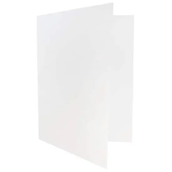 JAM Paper 2-Pocket Textured Linen Business Folders, 100ct. White {6}