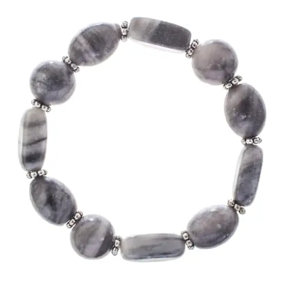 John Bead Jasper No.81 Natural Stone Stretch Bracelet {1}
