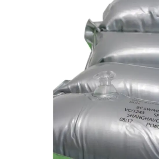 30" Inflatable Transparent Green & Metallic Silver Surf Rider Pool Float {4}