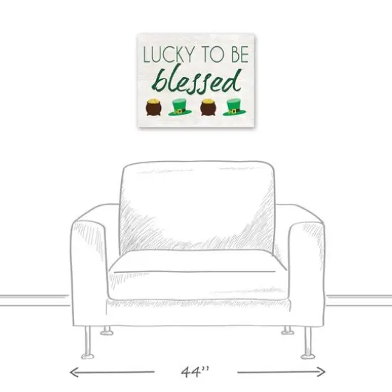 Lucky To Be Blessed 16" x 20" Canvas Wall Art {6}