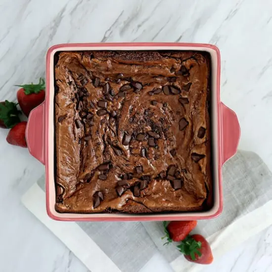 Spice by Tia Mowry 2qt. Goji Blossom Square Ceramic Baker Pan {3}